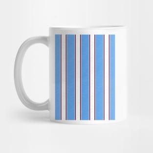 Hearts Retro Sky Blue, White and Maroon Stripes Away 1996 Mug